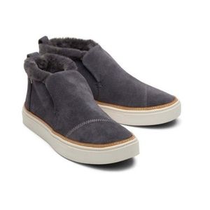 TOMS  Women’s Paxton Forged Iron Grey Suede Slip-Ons